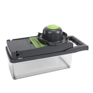 Ergonomic pull-cord vegetable chopper with non-slip rubber base