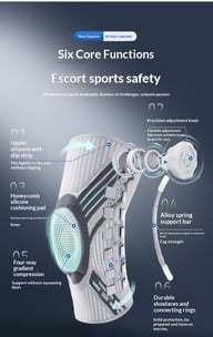 Upgraded Knob-Style Sports Knee Brace Outdoor Running Shock-Absorbing Adjustable Silicone Knee Protector — view 7