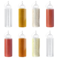 8 Pack Plastic Squeeze Sauce Bottles 500ml | Kitchen Condiment Dispenser — view 17