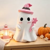 Cute Halloween Ghost Pumpkin Resin Desk Organizer Set | Captain Fam — view 4