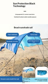 Beach Canopy Amazon Sourced Portable Quick Setup — view 9