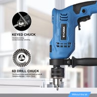 G LAXIA 550W Hammer Drill | 2-in-1 Electric Drill with 105 Accessories — view 20