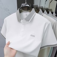 Seamless Ice Silk Men's Short-Sleeve Polo | Breathable Home & Kitchen Comfort — view 3
