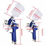 2 X HVLP Spray Gun Kit Air Gravity Feed Vehicle Car Paints1.4MM 0.8MM Nozzle — view 20