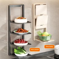 Punch-Free Foldable Kitchen Prep Rack | No-Drill Wall Mount — view 8