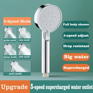 High Pressure 5 Mode Chrome Shower Head | Water Saving Handset — view 5