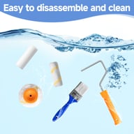 Paint Roller 9 Set Tray Rollers Soft Sleeves Brush Kit Decorating Painting Tool — view 7