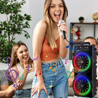 Portable Bluetooth Speaker Subwoofer with Karaoke Mic | Party Bass System — view 11