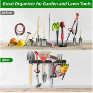 3x Garage Garden Tool Holder Storage Rack | Wall-Mounted Shed Organiser — view 10