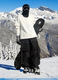 Ice South Korea Multi-Pocket Waterproof Sports Ski Pants For Men And Women Violet American Heavy Industry Snow Wear-Resistant Trendy Pants — view 15