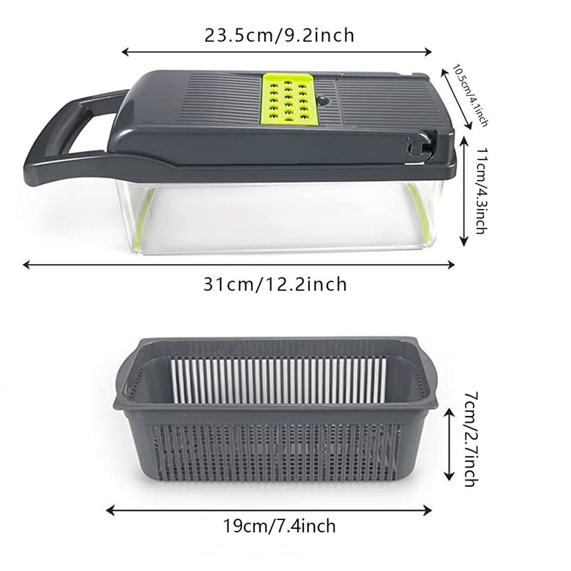 15-in-1 Vegetable Chopper & Fruit Cutter | Food Dicer Slicer Peeler