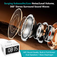Digital Alarm Clock Radio with Bluetooth Speaker & Qi Charging — view 10