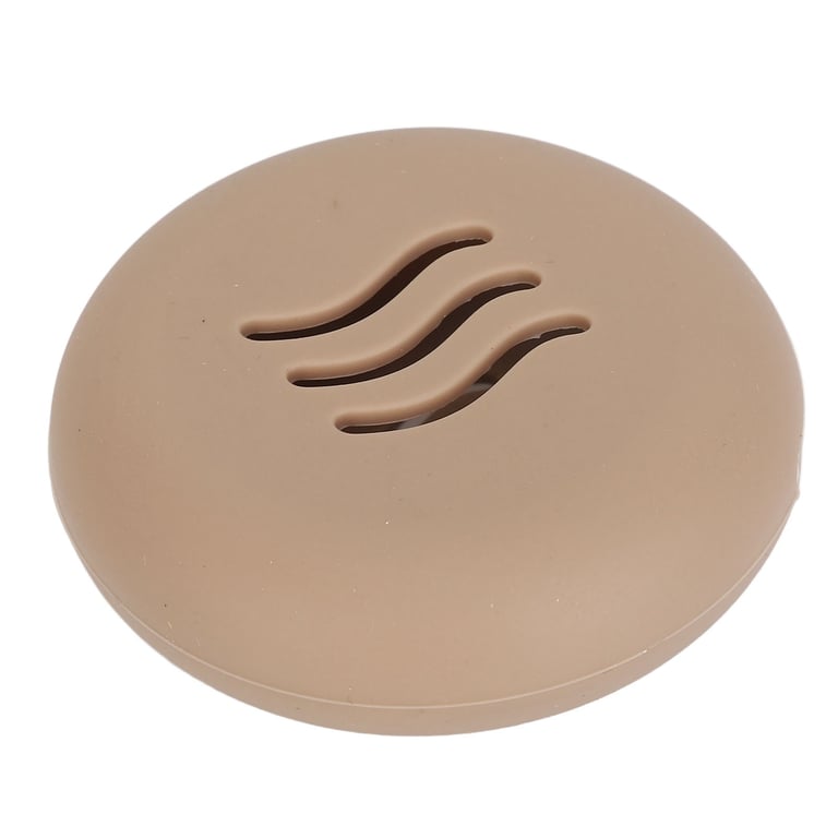 Durable silicone powder puff holder with secure snap closure