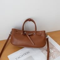 Vintage Vegetable-tanned Leather Handbag For Women, High-end Single-shoulder Bag With A Unique Belt Buckle Design, Genuine Leather Crossbody Bag — view 12