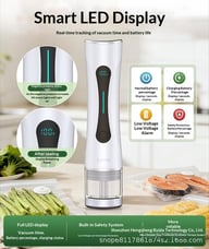 Vacuum Food Packaging Bag Set & Freshness Preserver | Home & Kitchen — view 2