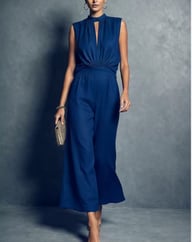 Elegant Sleeveless Two-Piece Set for Women | Wide-Leg Cropped Pants — view 12
