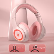 Fashionable On-Ear Bluetooth Wireless Headphones with RGB Lighting — view 4