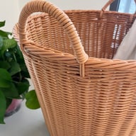 Woven Rattan Hand-braided Laundry Basket Storage Bin Rattan-style For Home Use — view 9