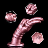 Hand-Shaped Silicone Insertable Toy | Premium Rose Gold Design — view 12