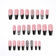 24 PCS Diamond Snake Coffin Press-On Nails | Rhinestone Nail Art — view 16