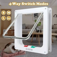 XL Pet Door 4 Way Locking | White Frame Dog Cat Flap Canada — view 8