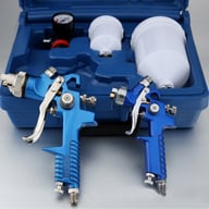 2 X HVLP Spray Gun Kit Air Gravity Feed Vehicle Car Paints1.4MM 0.8MM Nozzle — view 10
