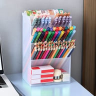 Transparent Large-Capacity Cosmetic Organizer Shelf | Desk Storage — view 6