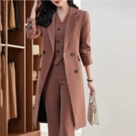 Women's Three-Piece Professional Suit Set | Autumn Winter Workwear — view 6