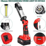 Cordless LED Work Light Milwaukee 18V Battery 2000LM Floodlight — view 4