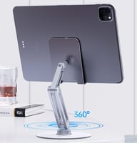 Aluminum Alloy Tablet Stand | Adjustable Desktop Holder for iPad & Phone — view 2