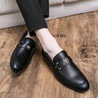 Men's Metal-Buckle Slip-On Loafers | European Style Dress Shoes — view 8