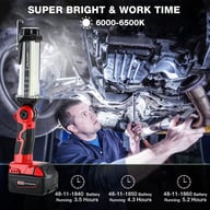 Cordless LED Work Light Milwaukee 18V Battery 2000LM Floodlight — view 5