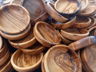 Ice Crackle Glaze Olive Wood Dipping Bowl | Home & Kitchen — view 9