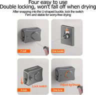 Wall-mounted clothesline installation instructions for drill-free and permanent mounting methods