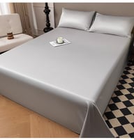Summer Cooling Ice Silk Bed Sheet Set | Home & Kitchen Luxury Bedding — view 8