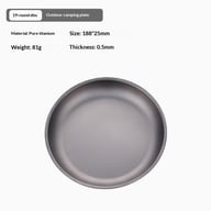 Pure Titanium Camping Dish | Lightweight Tableware for Outdoor Adventures — view 2