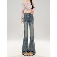 Style Bootcut Jeans Women | American Vintage Diamond Panel Design — view 4