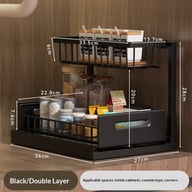 Under-Sink Storage Rack for Kitchen | Pull-Out Drawer Organizer — view 5
