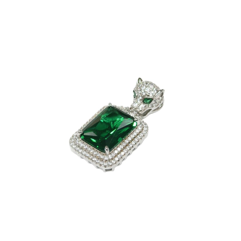 Gesien Jewelry European And American Fashion Elegant Classy Leopard Head Pendant Luxury Exquisite Classy Emerald Jewelry