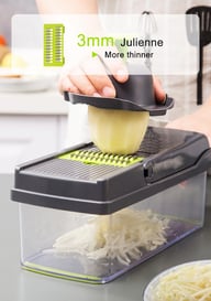 15-In-1 Vegetable Fruit Chopper Cutter for Home & Kitchen | Food Dicer Slicer — view 2