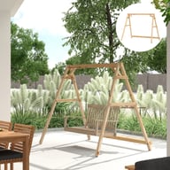 770lbs Heavy Duty A-Frame Porch Swing Stand | Reinforced Wooden Frame — view 8