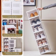 Foldable Shoe Storage Organizer 6-Layer Stackable Sneaker Boxes — view 6