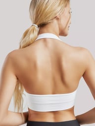 European And American Yoga Fitness Backless Sports Bra With Neck Strap And Backless Design Amazon S Quick Drying Tight Fitting Running Underwear For Women — view 1