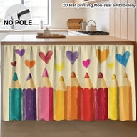 Autumn Thanksgiving Halloween Kitchen Storage Rack Decorative Curtain With Rod — view 8