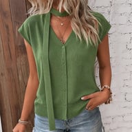 Woman wearing lightweight ice-silk cardigan over casual outfit