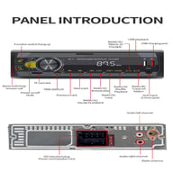 Single Din with Android Auto Bluetooth Car Stereo MP3 Player | USB SD AUX — view 3