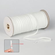 5mm 75 Yards White Flat Elastic Band | Resistance Band for Sewing — view 3