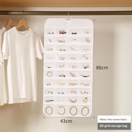 80 Pocket Hanging Jewelry Organizer | Clear Storage Bag — view 8