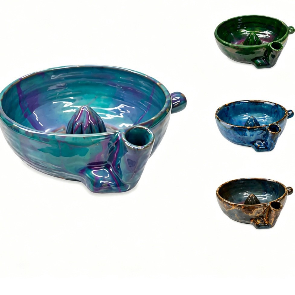 Handmade Ceramic Citrus Juicer Bowl | Artisanal Kitchen Reamer
