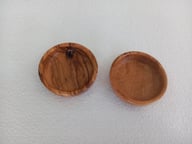Ice Crackle Glaze Olive Wood Dipping Bowl | Home & Kitchen — view 4